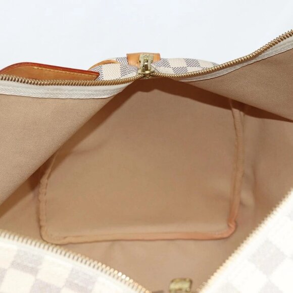 LOUIS VUITTON Damier Azur Keepall 50 Boston Bag N41430 LV Auth 136686V - Picture 12 of 16